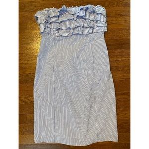 VV Ruffled Seer-Sucker Dress